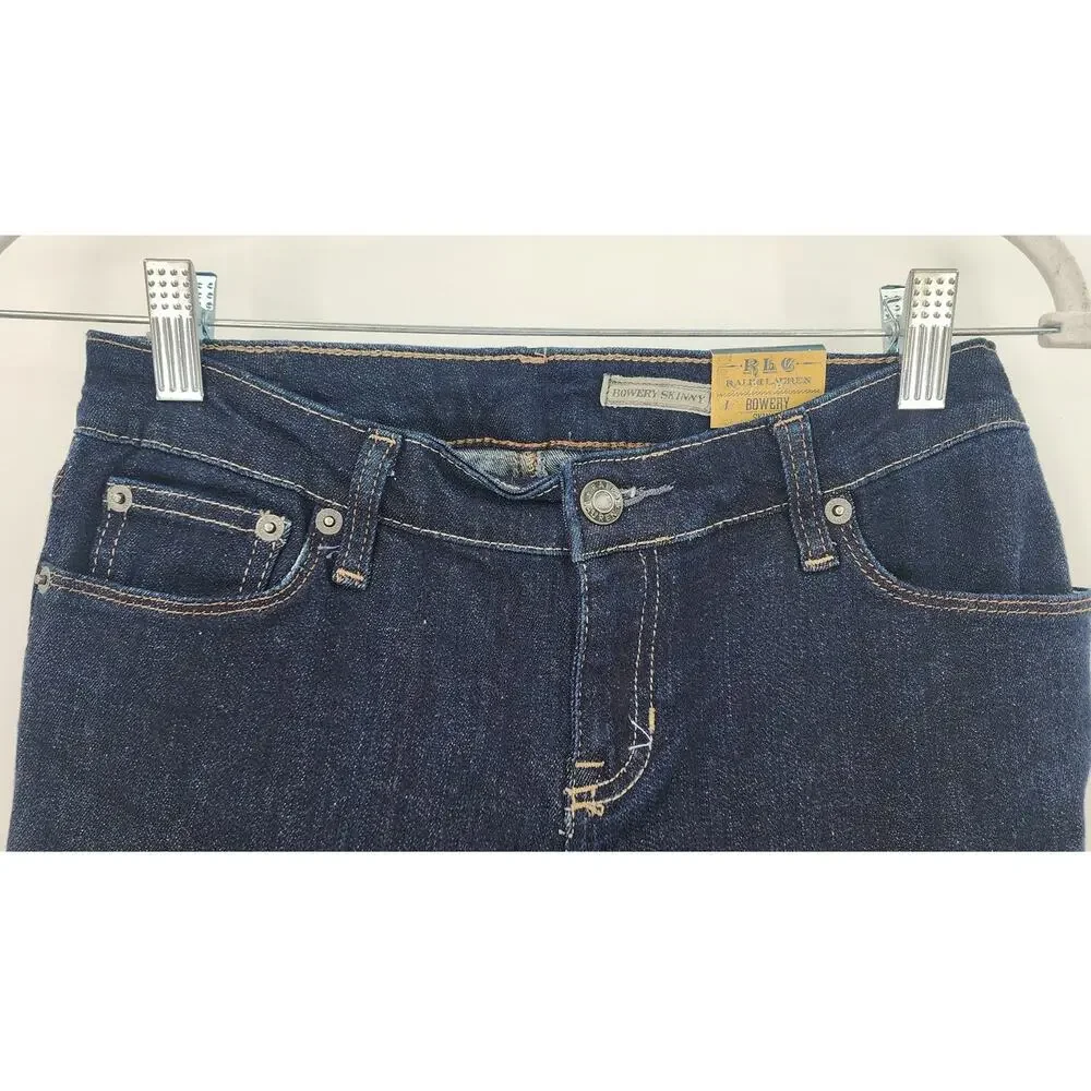 NWT New Ralph Lauren Bowery Dark Wash Skinny Jeans Size 12‎ Girls